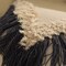 Deerlux 16" Handwoven Cotton Throw Pillow Cover with Embossed and Fringed Crossed line, Charcoal QI004300.CH - alternate 5